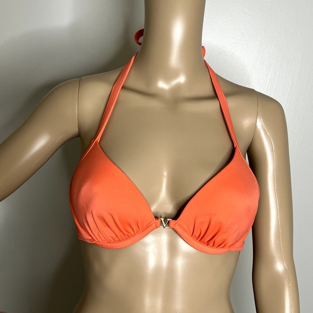 Venus Orange Halter Bikini Top